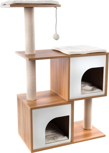 Flamingo Dana Brown/White Cat Scratching Tree 74x35x107cm -
